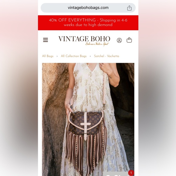 Authentictic Vintage Boho Louis Vuitton - Picture 2 of 8